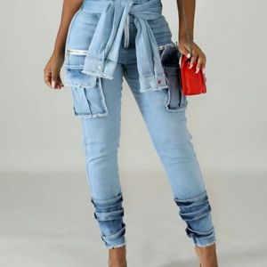 My Boo Art Breaker Denim Cargo Pants